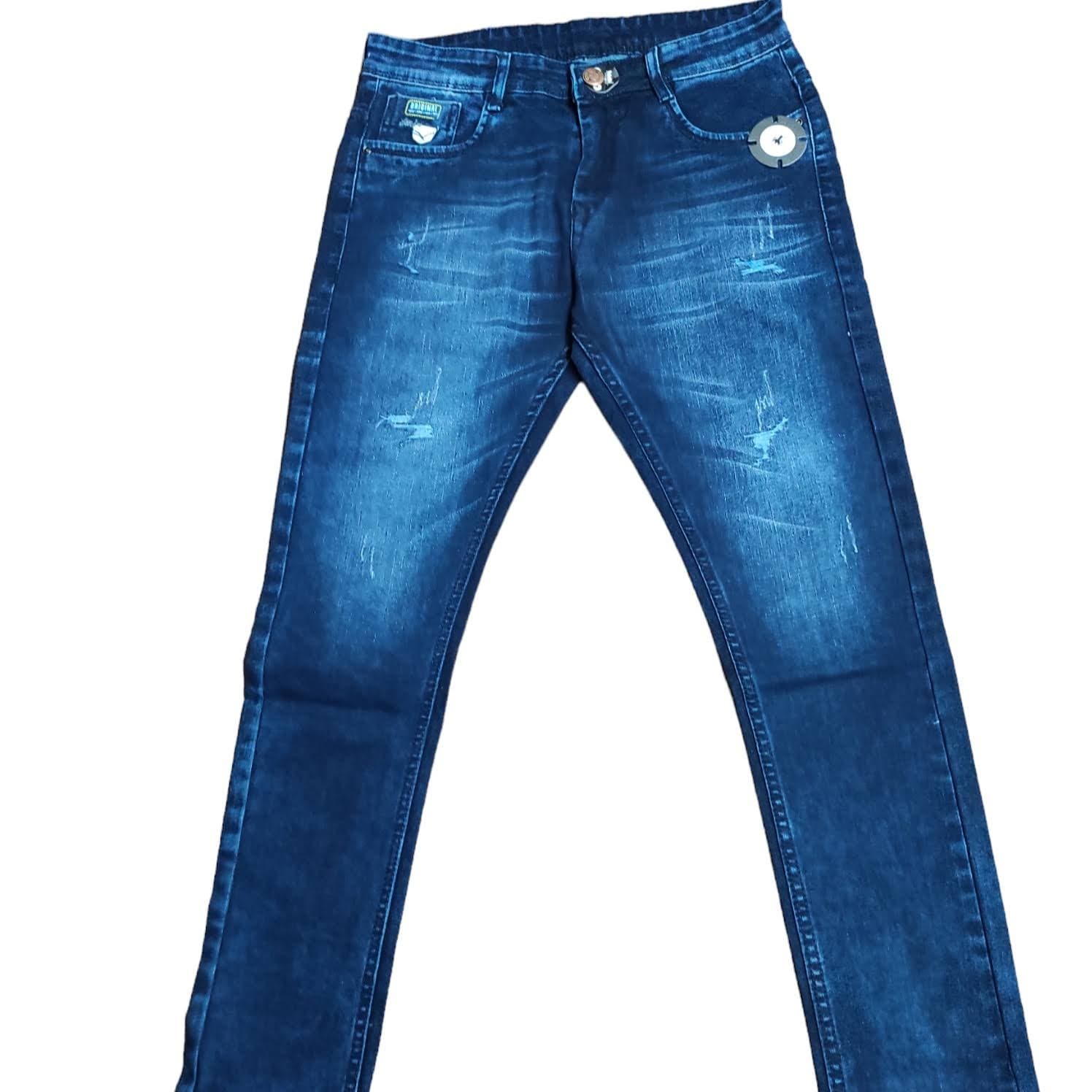 BahaMut Men Regular Fit Jeans - Art 21 (Wash 2) front view - 100% Woven Cotton Denim by DE VIBE