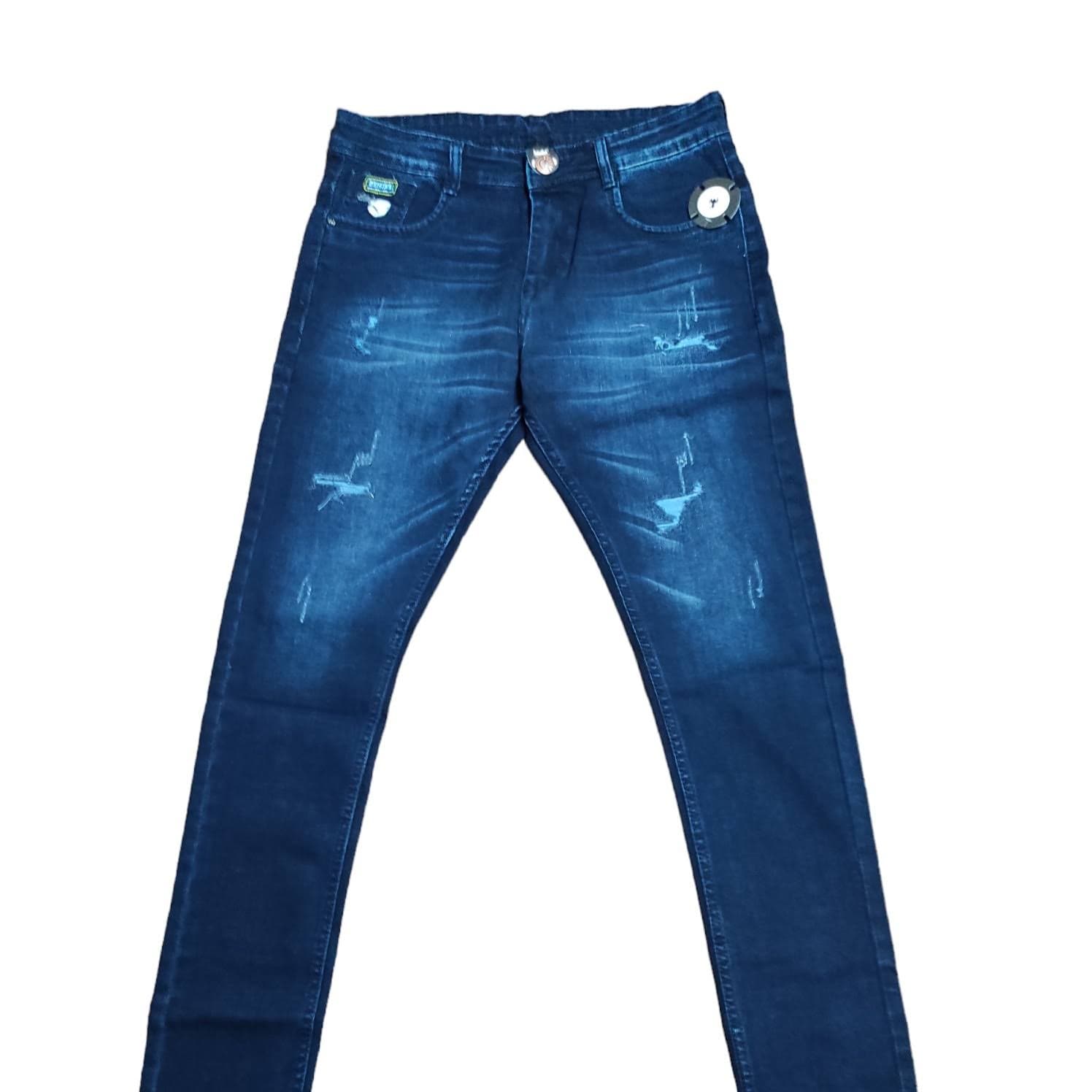 BahaMut Men Regular Fit Jeans - Art 21 (Wash 3) front view - 100% Woven Cotton Denim by DE VIBE
