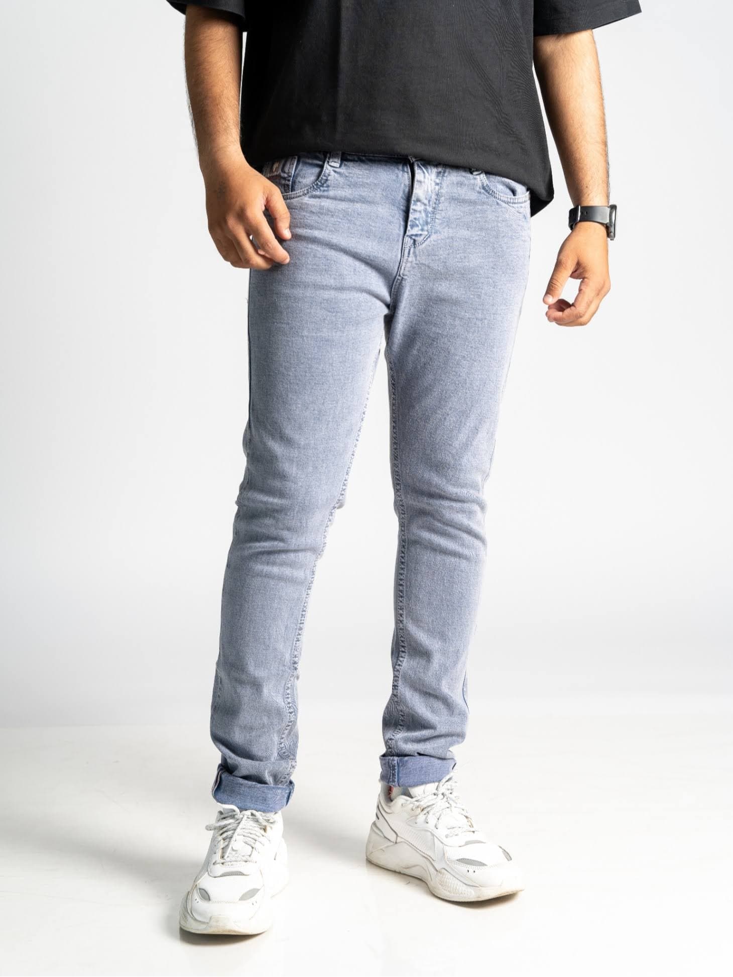 BahaMut Men Regular Fit Jeans - Art 23 (Wash 1) front view - 100% Woven Cotton Denim by DE VIBE