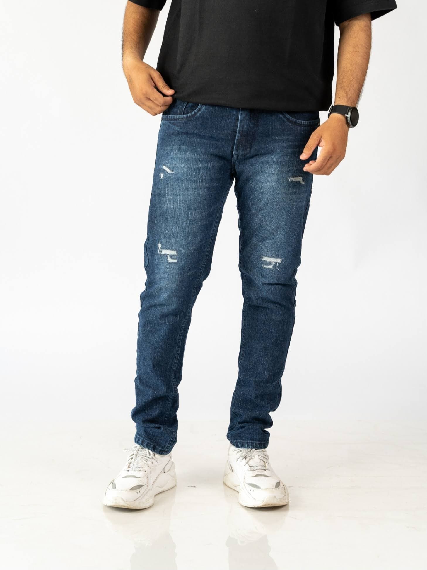 BahaMut Men Regular Fit Jeans - Art 31 (Wash 2) front view - 100% Woven Cotton Denim by DE VIBE